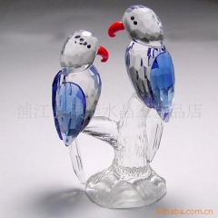 供应情侣礼品 红嘴水晶鹦鹉 浦江水晶鹦鹉厂家 定制各种规格款...