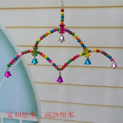鹦鹉用品鸟玩具彩珠秋千玩具木啃咬玩具鹦鹉 秋千站架站杠云梯