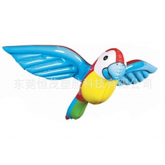 订做充气小鸟 PVC充气彩色鸟 吹气鹦鹉 挂饰用品