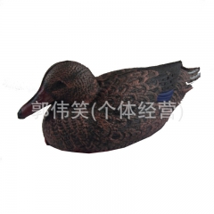 供应仿生打猎诱饵动物诱饵塑料仿真野鸭可出口XPE植绒软野鸭