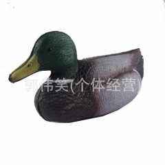 供应仿生打猎诱饵动物诱饵塑料仿真野鸭可出口XPE不植绒软野鸭