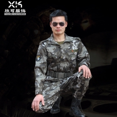 批发新款户外特种兵迷彩服套装军训服外军迷彩服工作服耐磨大雁