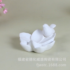 厂家直销陶瓷烛台创意中温小鸟金丝雀 万圣节圣诞节陶瓷LED灯