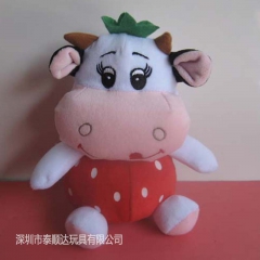 毛绒玩具定做公仔牛 奶牛布娃娃公仔奶牛