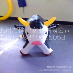 订做仿真吹气奶牛 PVC充气奶牛模型 儿童玩具牛