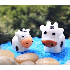 多肉盆景摆件 树脂立体动物 仿真奶牛 苔藓微景观 2*1.4...