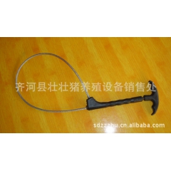 厂价供应塑料把套猪器 猪用保定器 保定绳 全钢丝 不伤仔猪