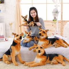 新款创意儿童玩具 仿真牧羊犬 狗狗动物毛绒公仔 节日活动礼物