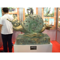 享受国务院政府津贴工艺师石雕海螺，石雕田螺，石雕蜗牛娃娃