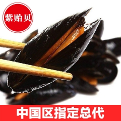 进口海鲜淡菜加拿大活 紫贻贝 blue mussel蓝口贝H...