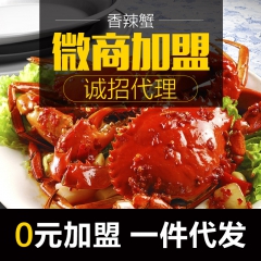 香辣蟹批发 口味梭子蟹 熟蟹 微商加盟招代理2斤/件 一件代...