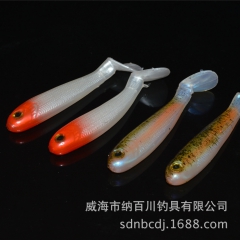 圆头T尾空管沙丁鱼 软饵 路亚饵 鱼饵 双色 8.6克9.5...