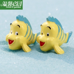 温馨e园 苔藓微景观生态小鱼 笑脸小黄鱼 小丑鱼  dly必...