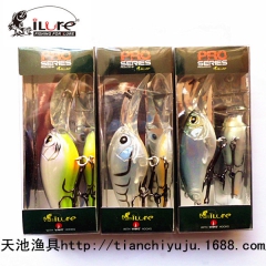 爱路亚饵 PRO8042长舌板摇滚小胖子 淡水硬假饵 专杀黑...