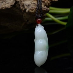 福玉商城天然翡翠带翠色四季发财挂饰 南阳翡翠吊坠批发8800...