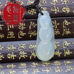 玉髓豆角 供应白色工艺品摆件 玉髓四季豆厂家直销 玛瑙四季豆