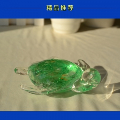 厂家批发定做精品琉璃摆件海龟 夜光水母 琉璃摆件  琉璃手工...