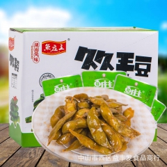 湖南特产鱼庄主久久香辣毛豆 休闲零食小吃麻辣毛豆 30g*2...