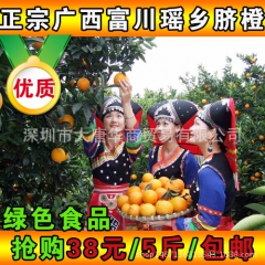 富川脐橙 鲜橙子新鲜水果纯天然 非诸橙赣南脐橙5斤包邮一件代...