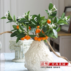 迷你小金桔 金桔仿真花 金桔 仿真 植物小金橘 吉祥如意新年...