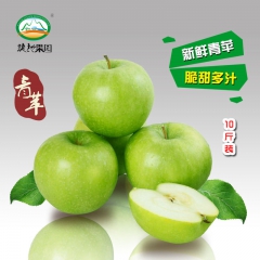 甘肃礼县青苹果澳洲新鲜酸甜孕妇开胃水果胜烟台栖霞富士10斤包...