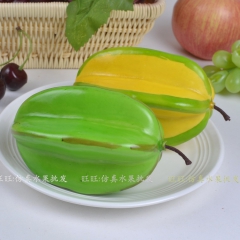 工厂直销 批发订做 高仿真水果 假蔬菜模型 仿真杨桃 黄绿两...