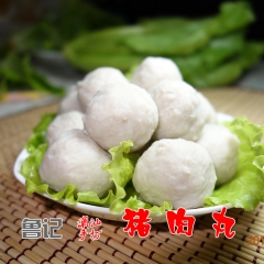 厂家批发 鲁记食品烧烤油炸火锅料冷冻食品 猪肉丸 量大价优