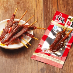 湖南特产显峰烤香麻辣羊肉味肉串 烧烤美味 休闲熟食批发