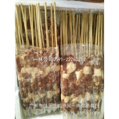 125克羊油大肉串 烧烤肉串批发 骨肉相连肉串 冷冻肉串