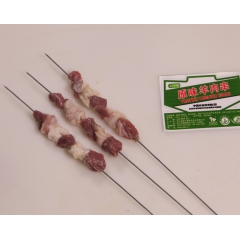 羊肉串 内蒙古草原羔羊肉新鲜 烧烤食材 烤串批发半成品15g...