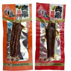 新品湖南特产休闲食品 齐晶牛肉味炭烧肉串 多口味辣条鱿鱼须