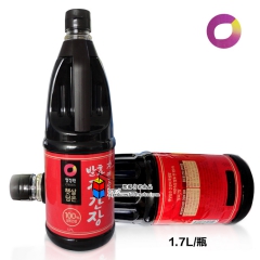 韩国原装进口清净园真酱油 纯自然酿造酱油 1.7L*8/箱