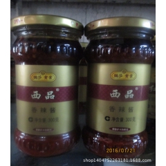 国莎实业西品香辣酱300g/瓶  红亚牛肉豆豉油辣椒  西品