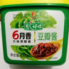 家庭餐饮调味料 葱伴侣六月香豆瓣酱 800g大豆酱 调味酱