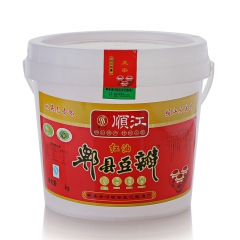 顺江郫县豆瓣 香辣桶装郫县豆瓣 6KG 红油豆瓣酱 厂家直销...