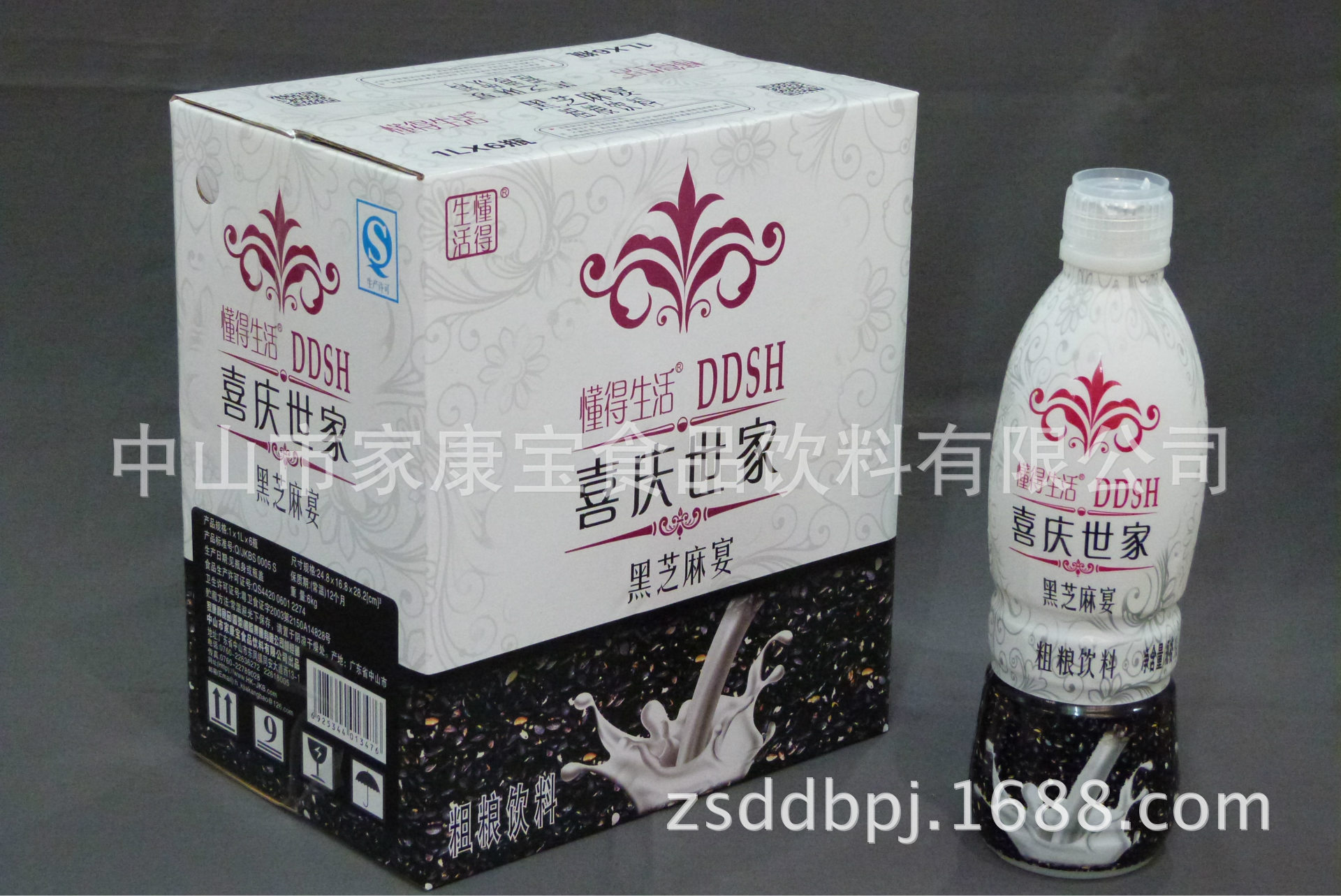 1L瓶装粗粮黑芝麻外箱