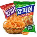 韩国进口食品批发 农心原味/辣味洋葱圈卷超大包实惠装 休闲零食