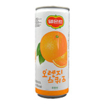 韩国进口食品乐天德门橙汁果味饮料维生素饮品听装 240ml